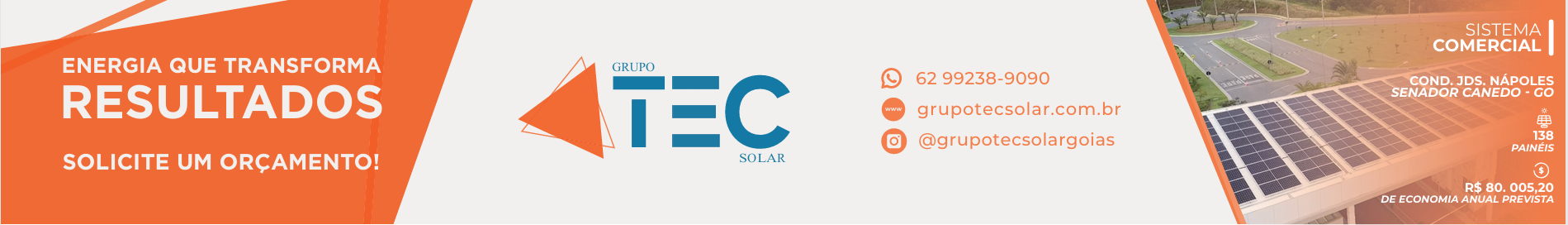 Fachada do Grupo TEC Solar