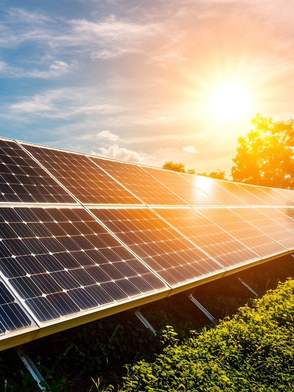 Equipe instalando módulos solares em telhado